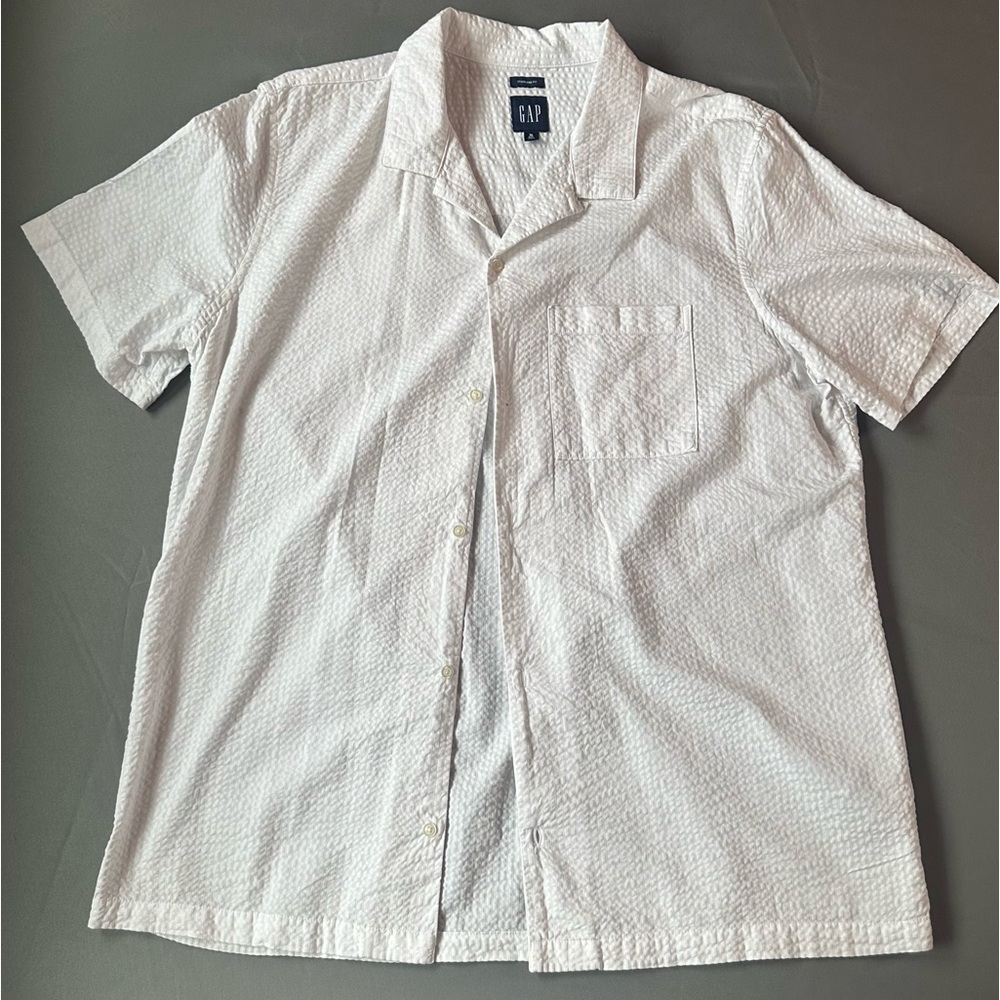 Men’s GAP White Textured Shirt
